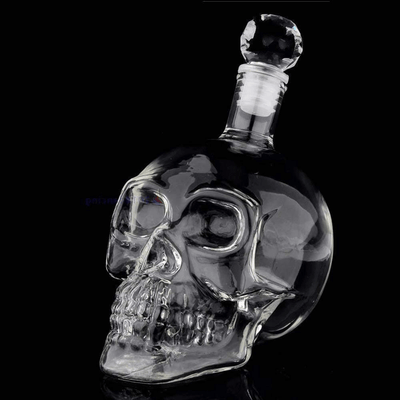 Novelty Skull Glass Bottle