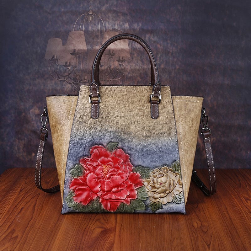 Cowhide Embossed Handbag