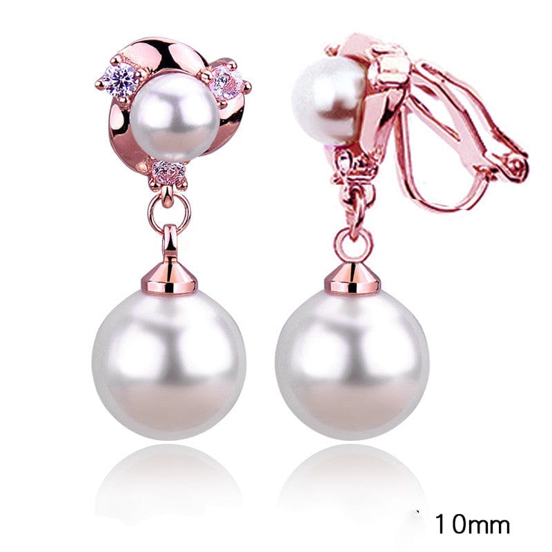 Tassel Clip Pearl Earrings