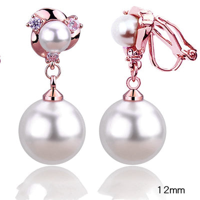 Tassel Clip Pearl Earrings