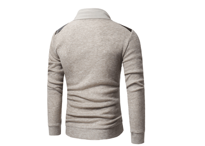 Pleated Collar Men's Sweater