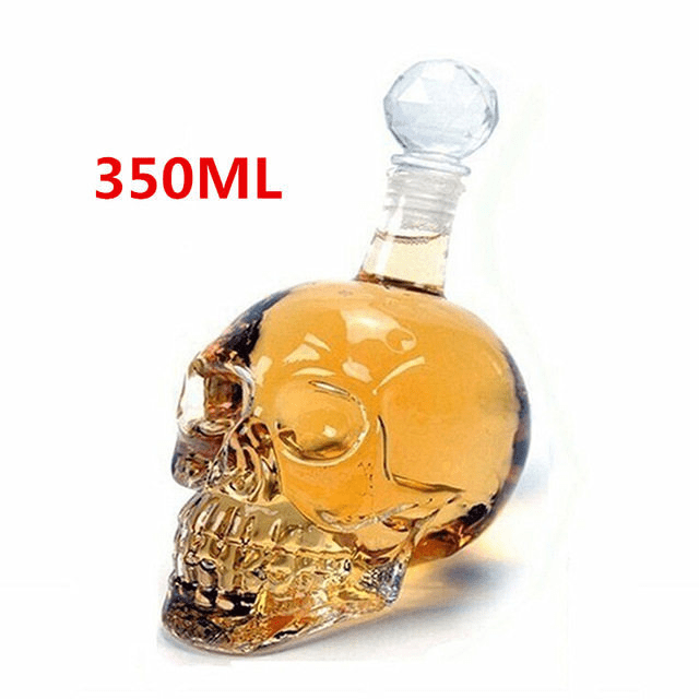 Novelty Skull Glass Bottle