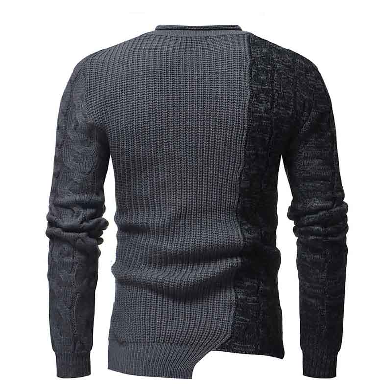 Men's Slim-fit Tri-Pattern Sweater