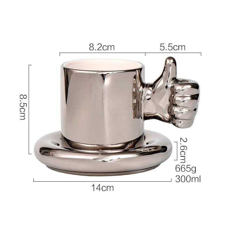 Silver Ceramic Cup Mark