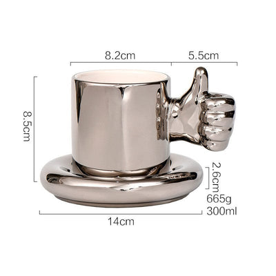 Silver Ceramic Cup Mark