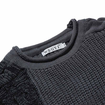 Men's Slim-fit Tri-Pattern Sweater